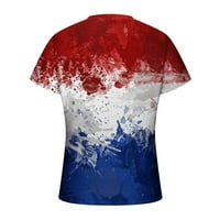 Njoeus ljetne majice Thirts Majice za muškarce Muškarci Ležerne prilike V-izrez 3D digitalni ispis Pulover