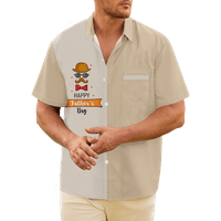 Muška havajska majica Day Day poklon za tata kratki rukav casual gumb dolje tropske majice na plaži