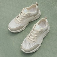 DMQupv tenisice Ženske cipele koje rade prozračne sportske mrežice čvrste čipke cipele žene ženske lite
