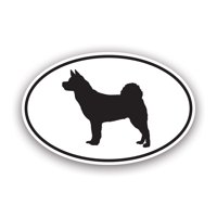 Akita euro ovalna naljepnica - samoljepljivi vinil - otporan na vremenske uvjete - izrađene u SAD - pas pasji kućni ljubimac inu japanski pas