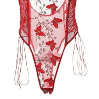 Hesxuno čipkasti bodysuit donje rublje camisole leptir cvjetni seksi čipkaste vezeni pojas čipkani donje