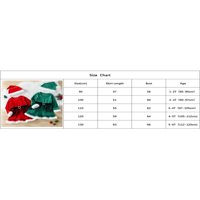 Huakaishijie božićna mala dječja odijela odijela dugih rukava plišana obloga haljina + santa šešir set