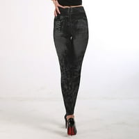 Caicj ženske gamaše za radne obloge gamaše žene - velike tople hlače za tamne hlače, visoke struke temmy