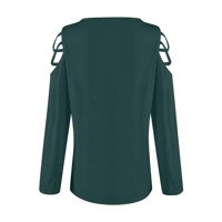 Ženske modne majice Bluze zimske casual v-vrat van ramena dugih rukava sv. Patrickov dan Ispiši T-plus
