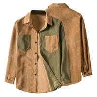 TAWOP zimski kaputi za muškarce muške kolume za zupanje multi-džepne jakne za košulju zelena 12