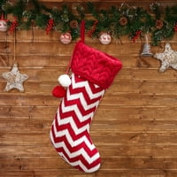 HGW božićni pleteni božićni čarapi čarape pređe crveno-bijele vile za poklon torba za djecu dječja kesa