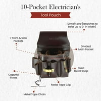 - Torbica za alat Pocket Electriana u preplanulim zrnašnim kožom