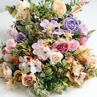 Prekrasna hidratantna umjetna cvijeća za domaće vjenčanice Jesenski buket lažni biljke