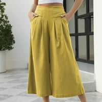 Ženske jogger hlače Prodaja čvrste boje visoke struke Lood široke noge plus veličine radne hlače dugačke