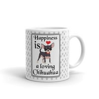 Sreća je ljubavna chihuahua ljubavnica kava čaj keramičke šolje uredski kupac poklon oz