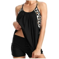 Leopard kupaća odijela za žene plus djevojke plivaju suknju sa šorcama kupaćim kostim odjećom za kupaće
