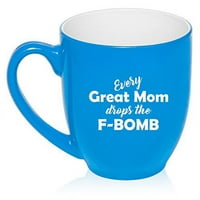OZ velika bistro šoljara keramička kava čaj čaja Staklena čaša Svaka velika mama pada na majku F-Bomb