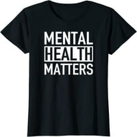 Ženska modna kratka rukava majica za mentalno zdravlje