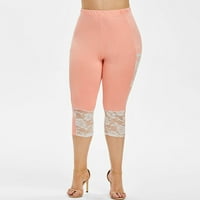 Iopqo gamaše za žene joga hlače hlače čipke za žene patchwork plus veličine čvrste casual gamaše elastične