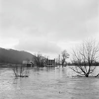 Zapadna Virdžinija: Flood, 1936. Nfarms je preplavio rijeku Shenandoah u zapadnoj Virdžiniji. Fotografija