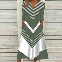 Ljetne haljine za žene Dužina gležnja A-line laktaška duljina vruća prodaja V-izrezane haljine Ležerne