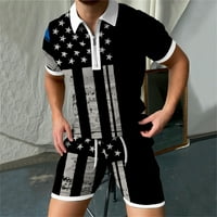 Muška polo majica i kratke hlače 4 jula Polo odijelo kratkih rukava s kratkim rukavima Skraćenice TrackSit