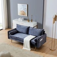 Baršun tkanine sofe sa džepom-71'grey