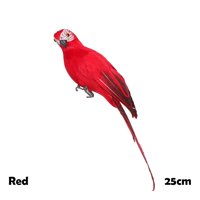 Kreativni vrtni dvorišni ukras simulacije ptice životinjske figurine perje papagaj minijaturna crvena