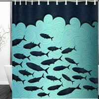 Ocean Life Baner napravio je fantastične papirne riblje životinje Divlje životinje Tekstura Tuš za tuširanje