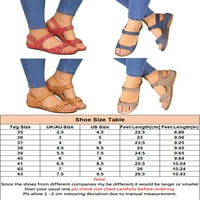 Woobring dame ženske gležnjače široko postavljanje ravnih sandala Ljetna plaža Peep toe cipele veličine