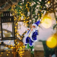 Božićna glazba Old Man Lutka, ljestve se penjaju Santa Claus Penjanje perle Santa Claus, baterija Električni