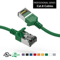 0,5ft Kat. U FTP Slim Ethernet mrežni kabel zeleni 30AWG, pakovanje