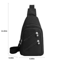 TaqqPue torba za žene i muškarce Crossbody ruksak s rupama za slušalice za torbu za grudni koš Daypack