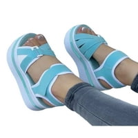 Sanviglor Womens Wedge Sandale sandale za gledanje platforma Sandal Ljetne casual cipele hodanje protiv