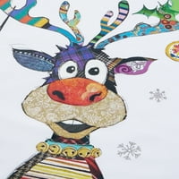 Calsunbaby Women Božićni duks Funny Reindeer Crewneck Holiday Pulover The Thews Vintage Graphic Majica