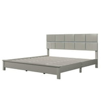 Krevet od platforme sa uzglavljenim drvenim krevetom okvira sa nosačem od škriljevca, nije potrebna,
