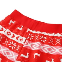 Božićne pidžame za porodicu, podudaranje porodičnih božićnih pjs elk tiskano crveno spavanje