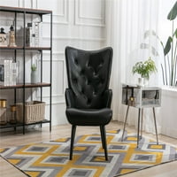 Cterwk akcent stolica Moderna stolica za slobodno vrijeme za dnevni boravak, crni