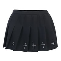 Seyurigaoka ženski visoki struk gotički punk mini suknji mini nagnuta suknja