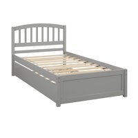 Goory Aldult multifunkcionalan sa troškom krevetima okvira moderna spavaća soba sa uštedom prostora na platformi krevet drveni no će proljeće potrebno je domaće sivo