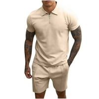 Ruimatai Muška obuća za čišćenje ljeta Ljetni muškarci Casual Solid Clantdown Zip Pulover Sportski odijelo