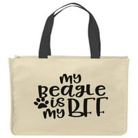 Platnene torbe Moj Beagle su moji bff ljubavni psi smiješni kućni ljubimac vlasnik šape Print životinje