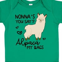 Inktastic Nonna kažete Alpaca Moje torbe Poklon Baby Boy ili Baby Girl Bodysuit