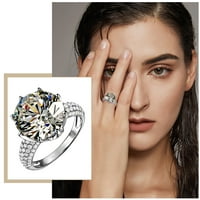 Yaman zvoni dijamantni prsten, veliki dijamantni prsten, prsten Spar-KLE, lagani luksuzni prsten, novi