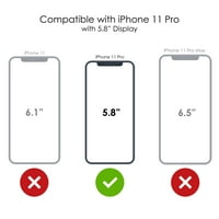 Razlikovanje Clear Clear Otporno na hibrid za iPhone Pro - TPU branik, akrilni leđa, zaštitni ekran