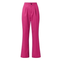 Pink Novo proljeće i ljeto žensko proljeće ljeto jesen Solid Color odijelo Hlače elastične ležerne hlače