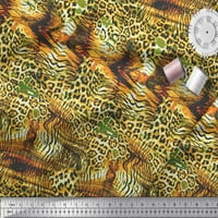 Soimoi Gold pamuk dres tkanine Leopard & Tiger Animal kože zanatsko plafon od dvorišta široko