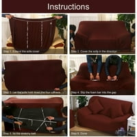 Sofa Slipcover Universal Stretch Loveseat Couch Cover, 1-komadni meki kauč s kaučem sa proklizanim pjenama,