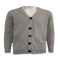Colisha Muška odjeća Dugme Down Cardigan džemper V izrez Pleteni džemperi Ležerne prilike putničke s
