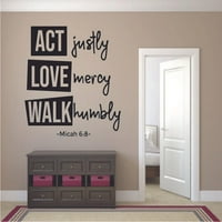 Širina Micah 6: Biblijski stih Vjerska religija Krist Rekavši motivacijski život Citiraj zidni zidni