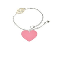 Delight nakit akril 1 ružičasto srce - zlatna lišća osjetljiva narukvica, 6.25 + 1,75