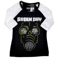 Green Day Dame Raglan majica: zelena maska