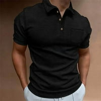 Lenago muns polo majice plus veličina casual solid skillwover modni gumb s kratkim rukavima bluza Sportske