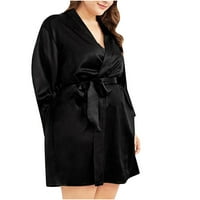 Ženska pidžama plus veličine Žene Slatka plus size TrackSit V-izrez Nosač od svilenkaste pajama