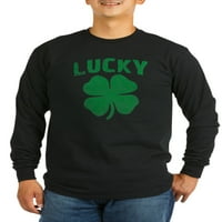Cafepress - Lucky Leaf - tamna majica s dugim rukavima